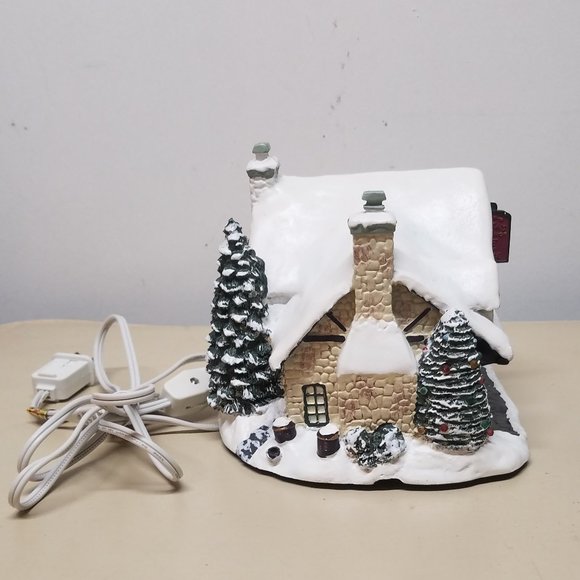 Hawthorn Village Thomas Kinkade Christmas Light Up Santa's Workshop - Picture 4 of 10